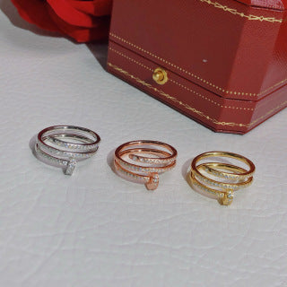 Cartier Lumière Trio Pavé Diamond Band Ring
