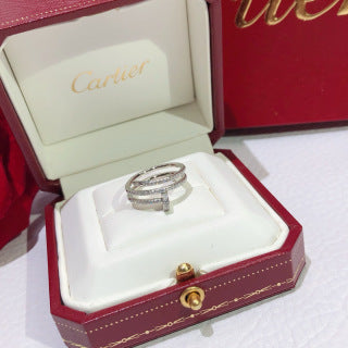 Cartier Lumière Trio Pavé Diamond Band Ring