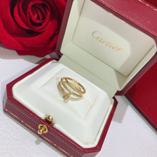 Cartier Lumière Trio Pavé Diamond Band Ring