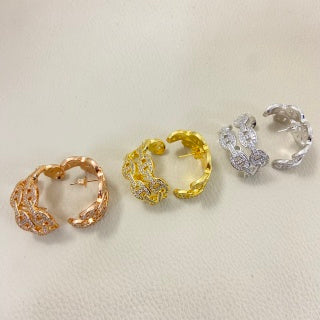 Hermès Éclat Pavé Open Band Ring