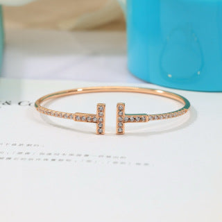 Tiffany T Diamond Wire Bracelet – Elegant Luxury Fine Jewelry