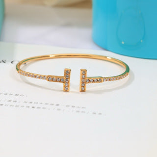 Tiffany T Diamond Wire Bracelet – Elegant Luxury Fine Jewelry