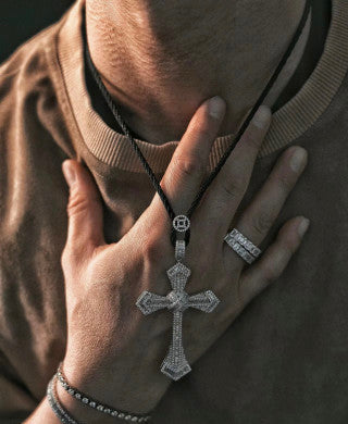 Cartier Celestial Cross Pavé Diamond Pendant Necklace