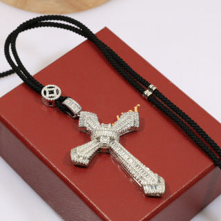 Cartier Celestial Cross Pavé Diamond Pendant Necklace