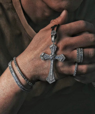 Cartier Celestial Cross Pavé Diamond Pendant Necklace