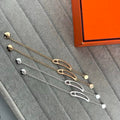 Hermès Élan Curve Chain Drop Earrings