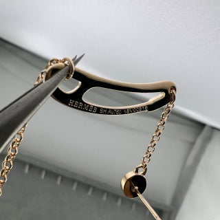 Hermès Élan Curve Chain Drop Earrings