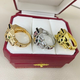 Cartier smooth-finish panther head ring