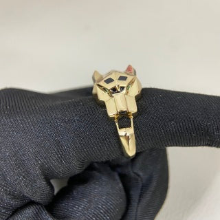 Cartier smooth-finish panther head ring