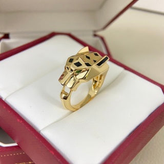 Cartier smooth-finish panther head ring