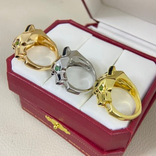 Cartier smooth-finish panther head ring