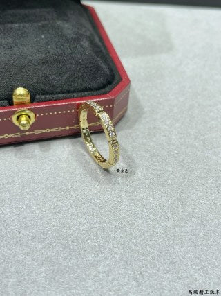 Cartier Panthère de Cartier ring, seven-row design, partially set with diamonds.