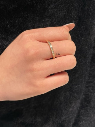 Cartier Panthère de Cartier ring, seven-row design, partially set with diamonds.