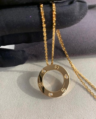 Cartier Aureline Roman Circle Diamond Necklace