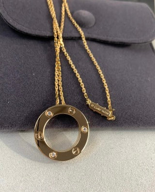 Cartier Aureline Roman Circle Diamond Necklace