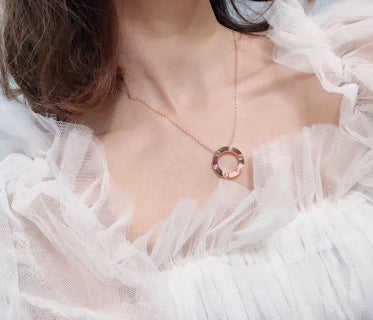 Cartier Aureline Roman Circle Diamond Necklace
