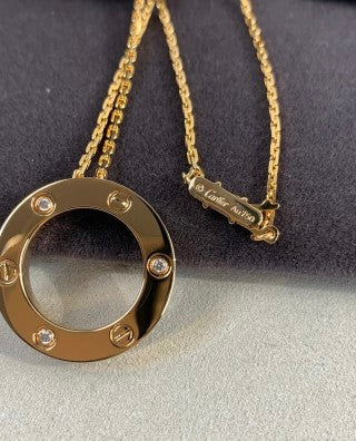 Cartier Aureline Roman Circle Diamond Necklace