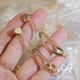 Hermès Mini Chaine d’Ancre Drop Link Earrings