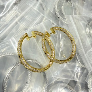 Cartier Luvienne Pavé Double Hoop Earrings