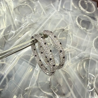Cartier Luvienne Pavé Double Hoop Earrings