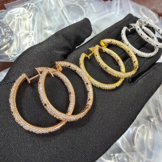 Cartier Luvienne Pavé Double Hoop Earrings