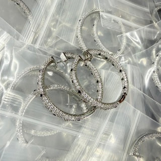 Cartier Luvienne Pavé Double Hoop Earrings