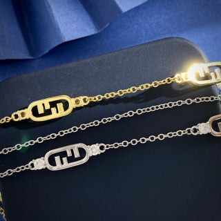 Fendi Alora FF Multi Link Chain Necklace