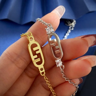 Fendi Alora FF Multi Link Chain Necklace