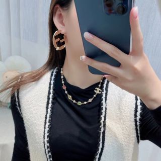 Fendi Elara FF Contrast Hoop Earrings