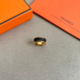 Hermès Collier de Chien Leather Inlay Ring