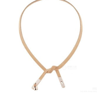 Hermès Lasso H Pavé Long Drop Necklace