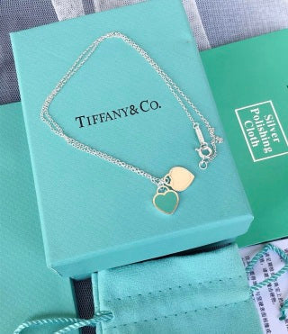 Tiffany Heart Tag Double Charm Necklace – Elegant Luxury Jewelry