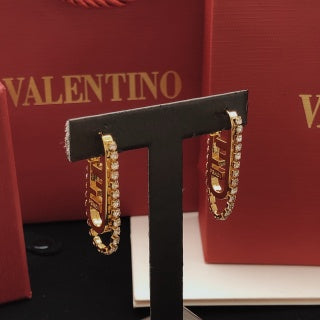 Fendi Velora FF Pavé Emblem Stud Earrings