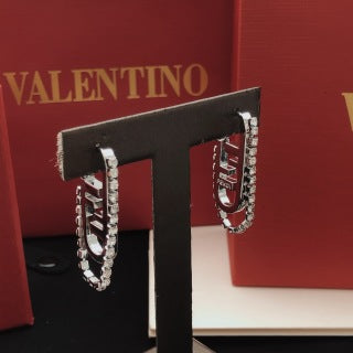 Fendi Velora FF Pavé Emblem Stud Earrings