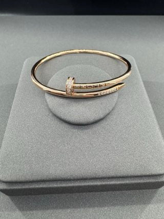 Cartier Juste un Clou bracelet with diamonds on the head and tip
