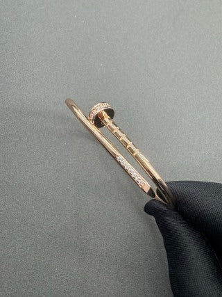 Cartier Juste un Clou bracelet with diamonds on the head and tip