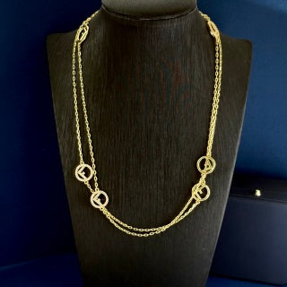 Fendi Eloria FF Multi Charm Chain Necklace
