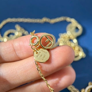 Fendi Eloria FF Multi Charm Chain Necklace