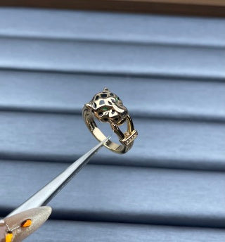 Cartier Panthère ring with lacquer detail
