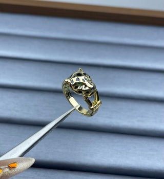 Cartier Panthère ring with lacquer detail