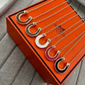 Hermès Mini Pop H Horseshoe Enamel Pendant Necklace
