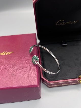 Cartier Veridia Green Accent Open Cuff Bracelet