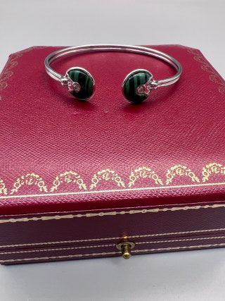 Cartier Veridia Green Accent Open Cuff Bracelet