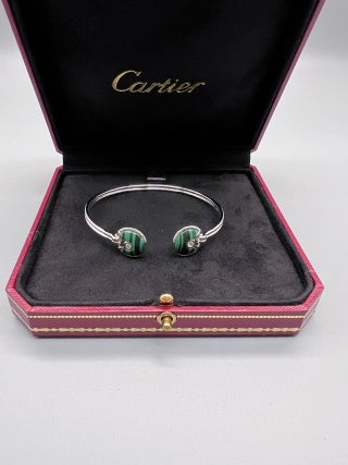 Cartier Veridia Green Accent Open Cuff Bracelet