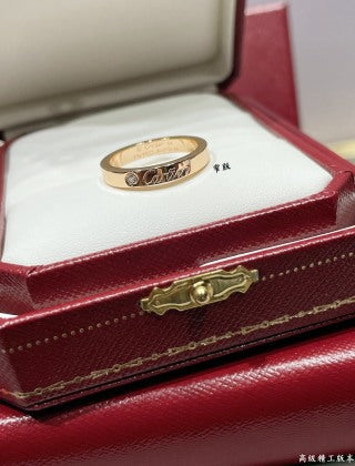 Cartier narrow-width ring with English lettering