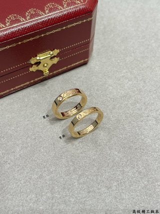 Cartier narrow-width ring with English lettering