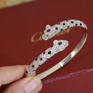 Cartier Seravelle Panther Pavé Cuff Bracelet