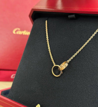 Cartier Liora Three Charm Circle Necklace