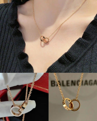 Cartier Liora Three Charm Circle Necklace
