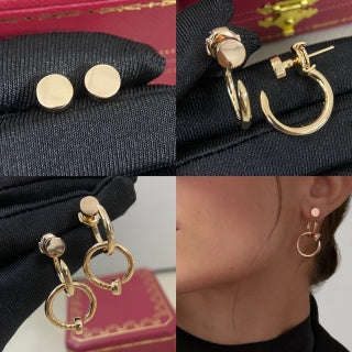 Cartier smooth-finish nail drop earrings